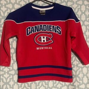 KIDS Red and Blue Canadiens Montreal Hockey Jersey